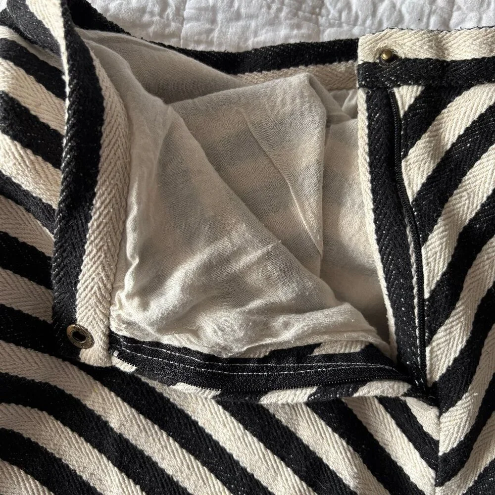 Sz8 Anthro Greylin Woven Chevron Striped Circle Skirt - Picture 6 of 12